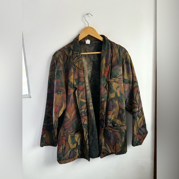 VINTAGE “cream”| made in Canada oversized abstract blazer | - Picture 2 of 5